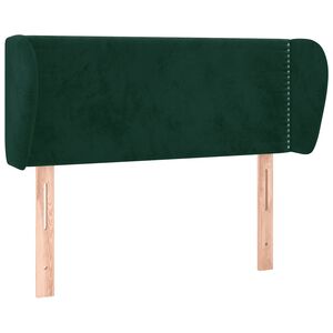 vidaXL S&auml;nggavel med kanter m&ouml;rkgr&ouml;n 83x23x78/88 cm sammet