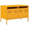 vidaXL Tv-b&auml;nk senapsgul 68x39x43,5 cm kallvalsat st&aring;l