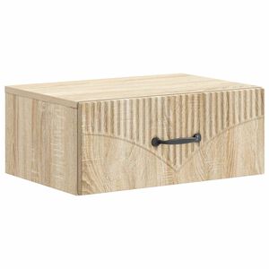 vidaXL V&auml;ggmonterat S&auml;ngbord med l&aring;da Sonoma-ek 49 x 34,5 x 20 cm