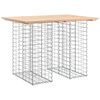 vidaXL Tr&auml;dg&aring;rdsbord gabiondesign 100x70x72 cm massivt tr&auml; furu