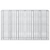 vidaXL Gabion upph&ouml;jd s&auml;ng 3 pcs Silver 250 x 50 x 150 cm
