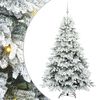 vidaXL Konstgjord julgran med 300 LED-lampor Vit 180 cm PE och PVC
