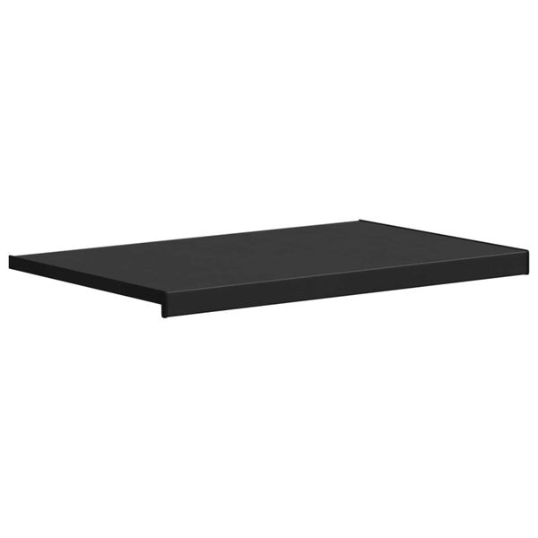 vidaXL F&ouml;nsterbr&auml;da Svart med tr&auml;&aring;dring 80 x 50 x 4,5 cm PVC
