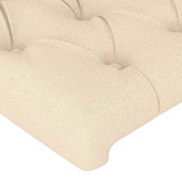 vidaXL S&auml;nggavel creme 160x7x118/128 cm tyg