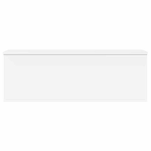 vidaXL Förvaringslåda vit 102x35x35 cm konstruerat trä