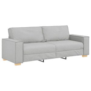 vidaXL 3-sitssoffa molngr&aring; 220x78x84 cm tyg