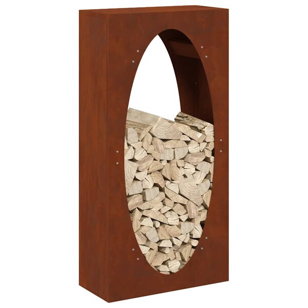 vidaXL Vedst&auml;ll 50x23x100 cm v&auml;derbest&auml;ndigt st&aring;l