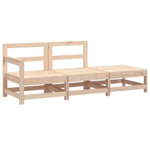 vidaXL Loungegrupp 3 delar massiv furu