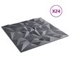 vidaXL V&auml;ggpaneler 24 pcs Amethyst Gr&aring; 50 x 50 cm XPS Skum