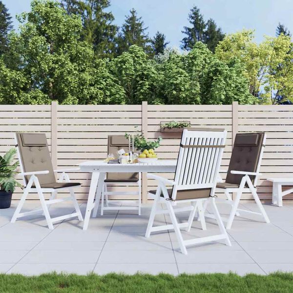 vidaXL Stolsdynor f&ouml;r stolar med h&ouml;g rygg 4 st taupe oxfordtyg