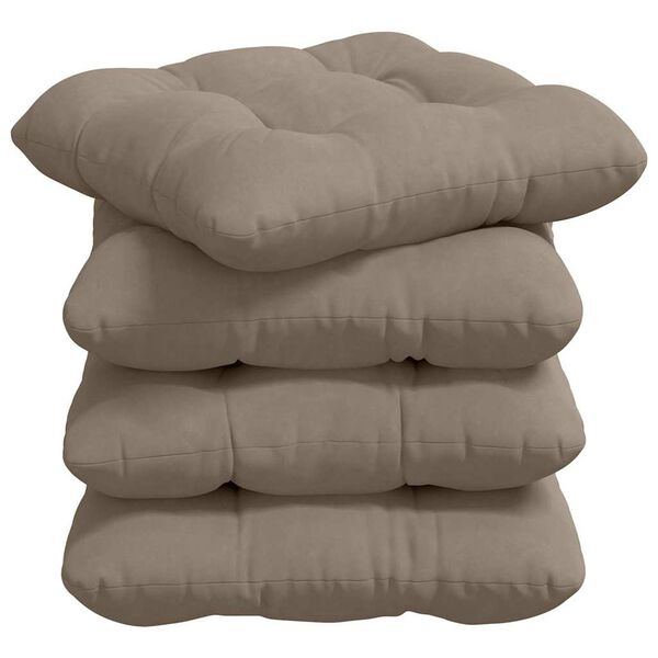 vidaXL Sittkuddar 4 pcs Taupe 40 x 40 cm Mikrofiber Tyg