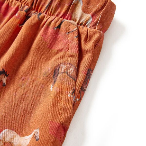 Kjol för barn konjaksbrun 116