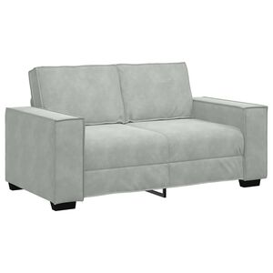 vidaXL 2-sitssoffa ljusgr&aring; 160x78x84 cm sammet