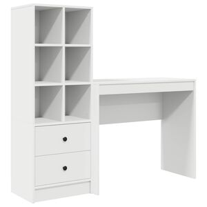 vidaXL Skrivbord Vit 135,5 x 40 x 127 cm 2 st