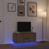 vidaXL TV-b&auml;nk med LED-lampor hantverksm&auml;ssig ek 100x41x50 cm