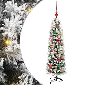 vidaXL Konstgjord julgran Gr&ouml;n 120 cm PVC och st&aring;l och plast