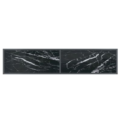 vidaXL Konsolbord svart 160x35x75,5 cm härdat glas