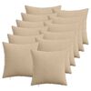 vidaXL Kudd&ouml;verdrag 12 st HEERLEN Taupe 40 x 40 cm manchester