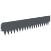 vidaXL Kant f&ouml;r gr&auml;smatta 20 pcs 103 x 20 cm metall Antracit