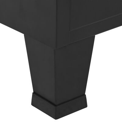 vidaXL Garderob industriell svart 90x40x140 cm stål
