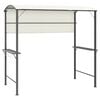 vidaXL Paviljong med tak 220x110x200 cm gr&auml;ddvit