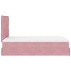 vidaXL Ottoman s&auml;ngram med madrasser rosa 120x200 cm sammet