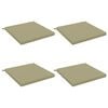 vidaXL Sittkuddar SOEST 4 st 100% Polyester Ljusgr&ouml;n 80 x 80 x 5 cm