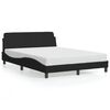 vidaXL Bed Frame "Dover" Black 140x200 cm Velvet