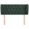 vidaXL Sänggavel med kanter mörkgrön 93x23x78/88 cm sammet