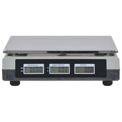 vidaXL Digitalvåg 30 kg med laddningsbart batteri