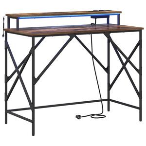 vidaXL Skrivbord R&ouml;kt ek 100 x 50 x 86,5 cm Konstruerat tr&auml;