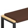 vidaXL B&auml;nk kudde Konstl&auml;der Brun Djup 35 cm