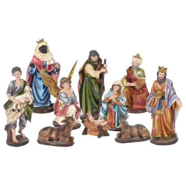 Ambiance Julkrubba 10 st figurer set