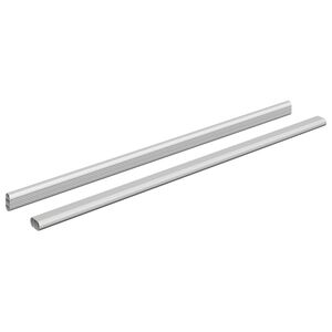 vidaXL Kl&auml;dst&aring;ng 2 st Silver 664 x 15 x 29 mm Aluminiumlegering