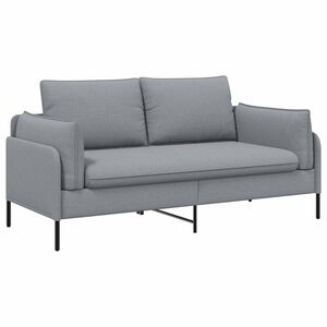 vidaXL 2-sits soffa Ljusgr&aring; 188 x 81 x 89 cm Tyg