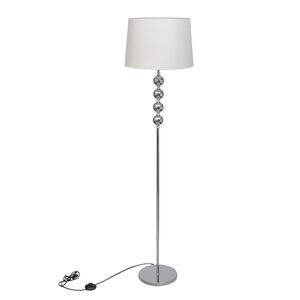 vidaXL Golvlampa med h&ouml;gt stativ och lampsk&auml;rm vit
