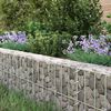 vidaXL Planteringsgabion upphöjd galvaniserat stål 400x100x20 cm