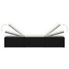 vidaXL Sols&auml;ng med dyna & bord konstrotting svart