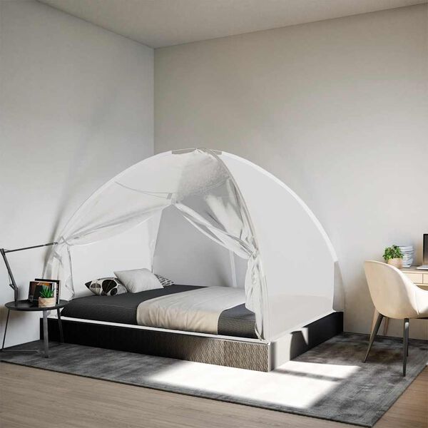 vidaXL Myggnät med dörrar 220 mesh vit 200x150x140 cm