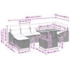 vidaXL Trädgårdsoffset 8 pcs Beige konstrotting