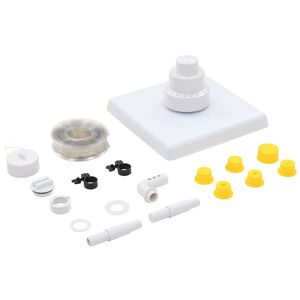 vidaXL Flytande fontän 13 delar vit