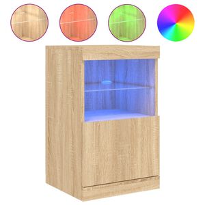 vidaXL Sk&auml;nk med LED-belysning sonoma-ek 41x37x67 cm