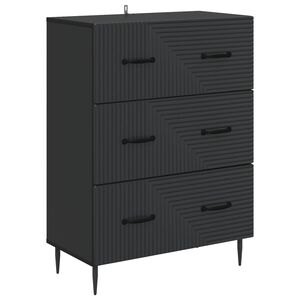 vidaXL L&aring;dans sk&aring;p Svart 66 x 34,5 x 89,5 cm Konstruerat tr&auml;