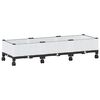 vidaXL Tr&auml;dg&aring;rdsplanterare med hjul Vit 120 x 40 x 33 cm PP