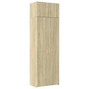 vidaXL F&ouml;rvaringssk&aring;p sonoma ek 70x42,5x225 cm konstruerat tr&auml;
