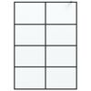 vidaXL Duschv&auml;gg svart 140x195 cm halvfrostat ESG-glas