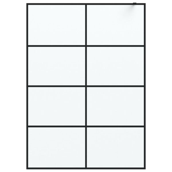 vidaXL Duschv&auml;gg svart 140x195 cm halvfrostat ESG-glas