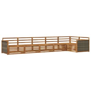 vidaXL Utomhussoffset 6 pcs Naturlig Massivt Akaciatr&auml;