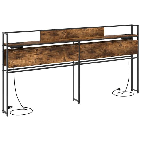 vidaXL F&ouml;rvaringshuvudgavel R&ouml;kf&auml;rgad ek 200 cm Konstruerat tr&auml;