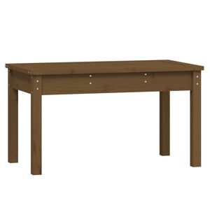 vidaXL Tr&auml;dg&aring;rdsb&auml;nk honungsbrun 80x44x45 cm massiv furu